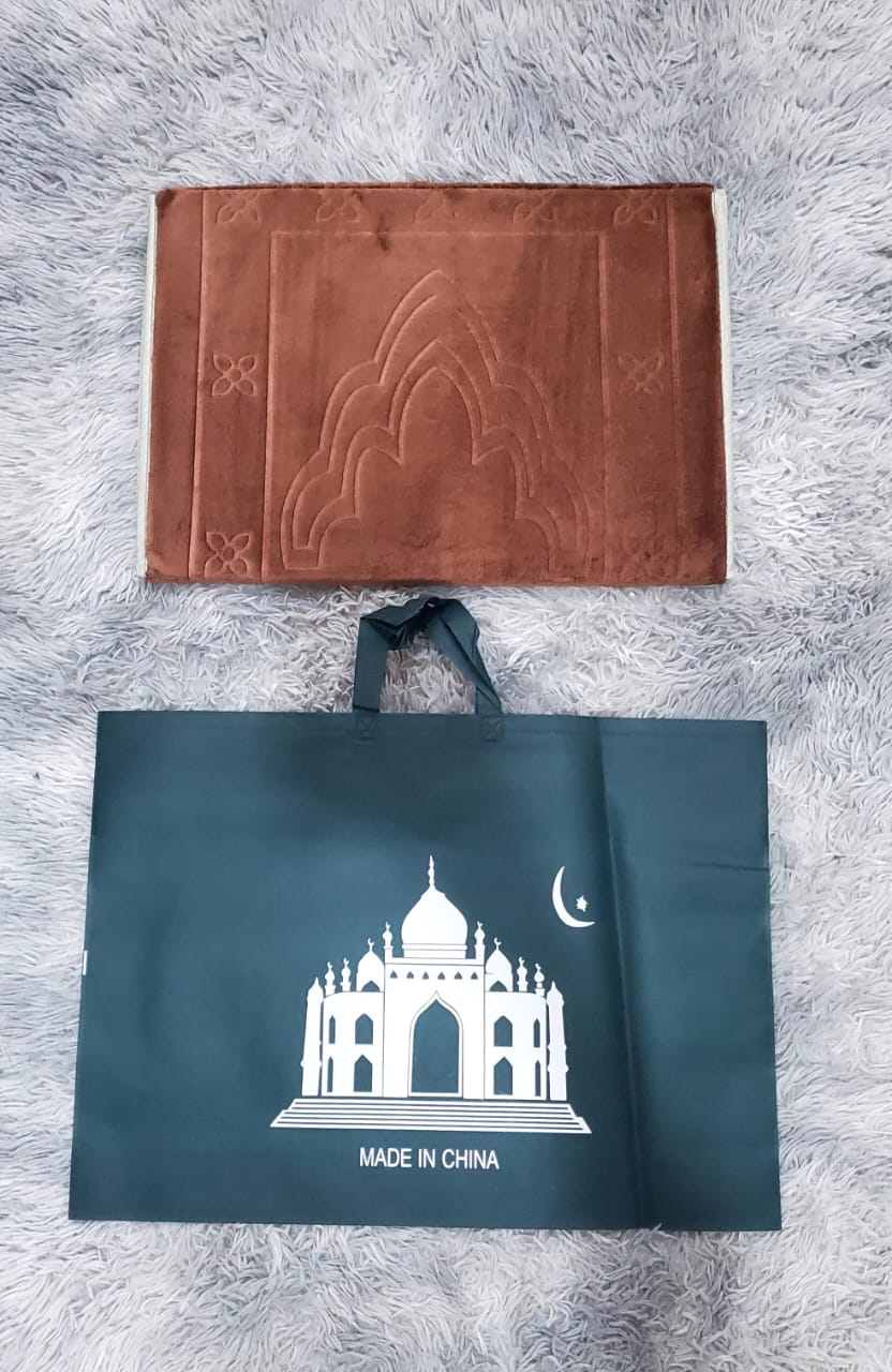 Portable Foldable Backrest Prayer Mat with Bag