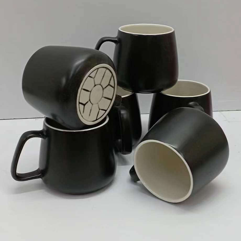 6pc ceramic tea mugs