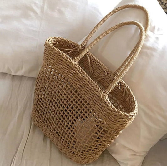 Handwoven Straw Tote Bag