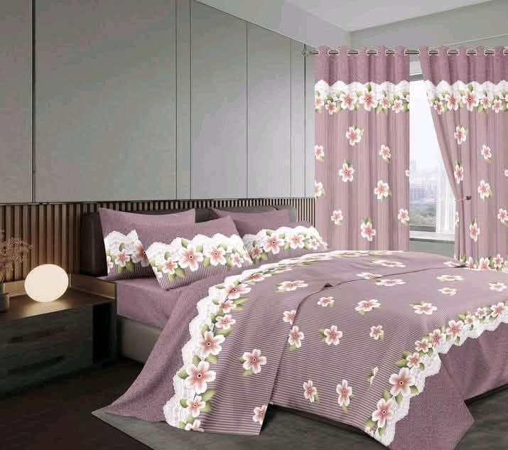 7Pc Curtain duvet set