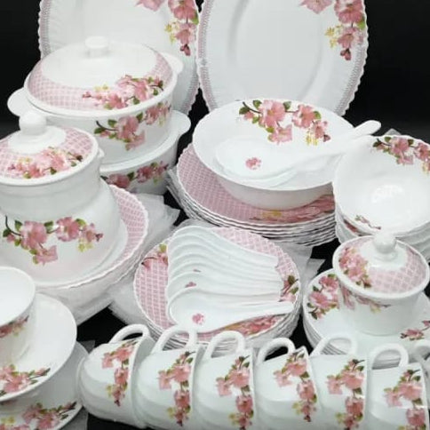 72pcs Arc Opal Round White Flowered Dinner Set