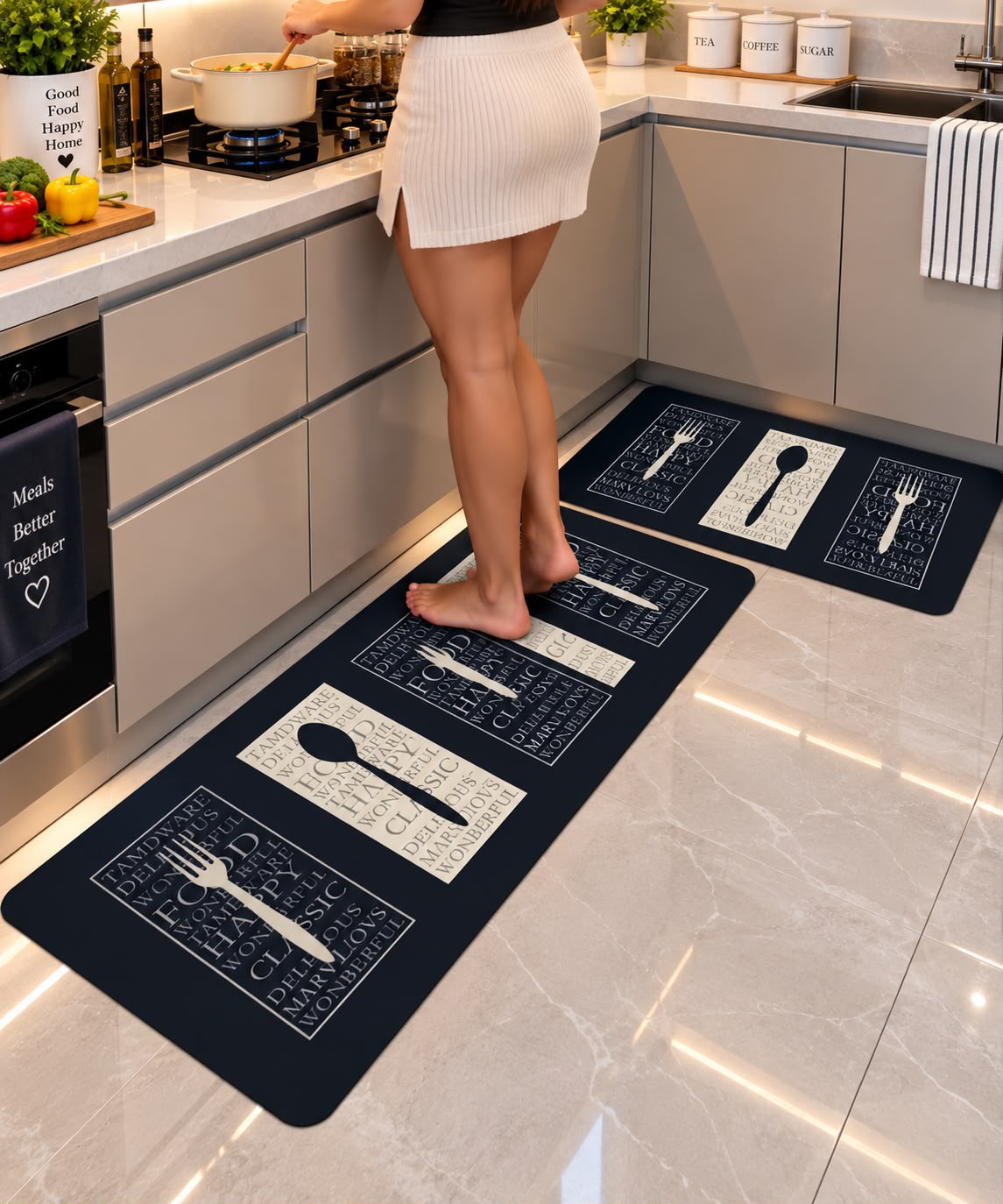 Rubber Bottom Kitchen Mat