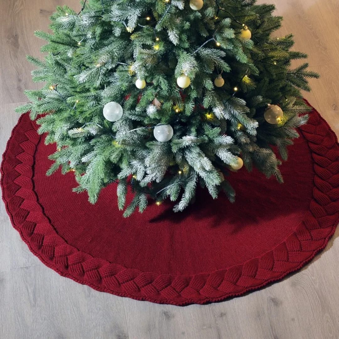 122cm Knitted Christmas Tree Skirt