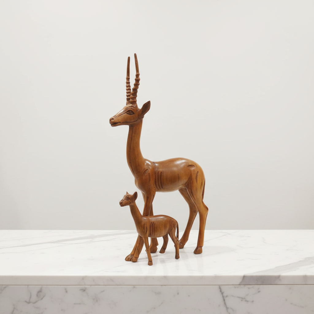 2 in 1 wooden gazelle rosewood sculpture 40cm decorative african animal figurine home decor
