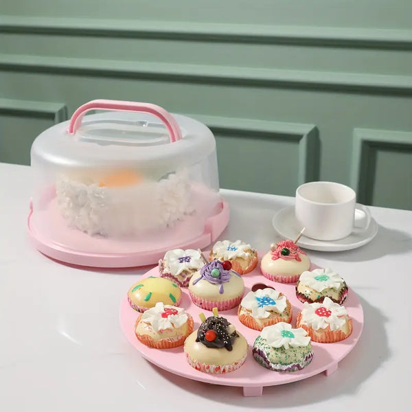 Round Plastic Cake Carrier With Cover