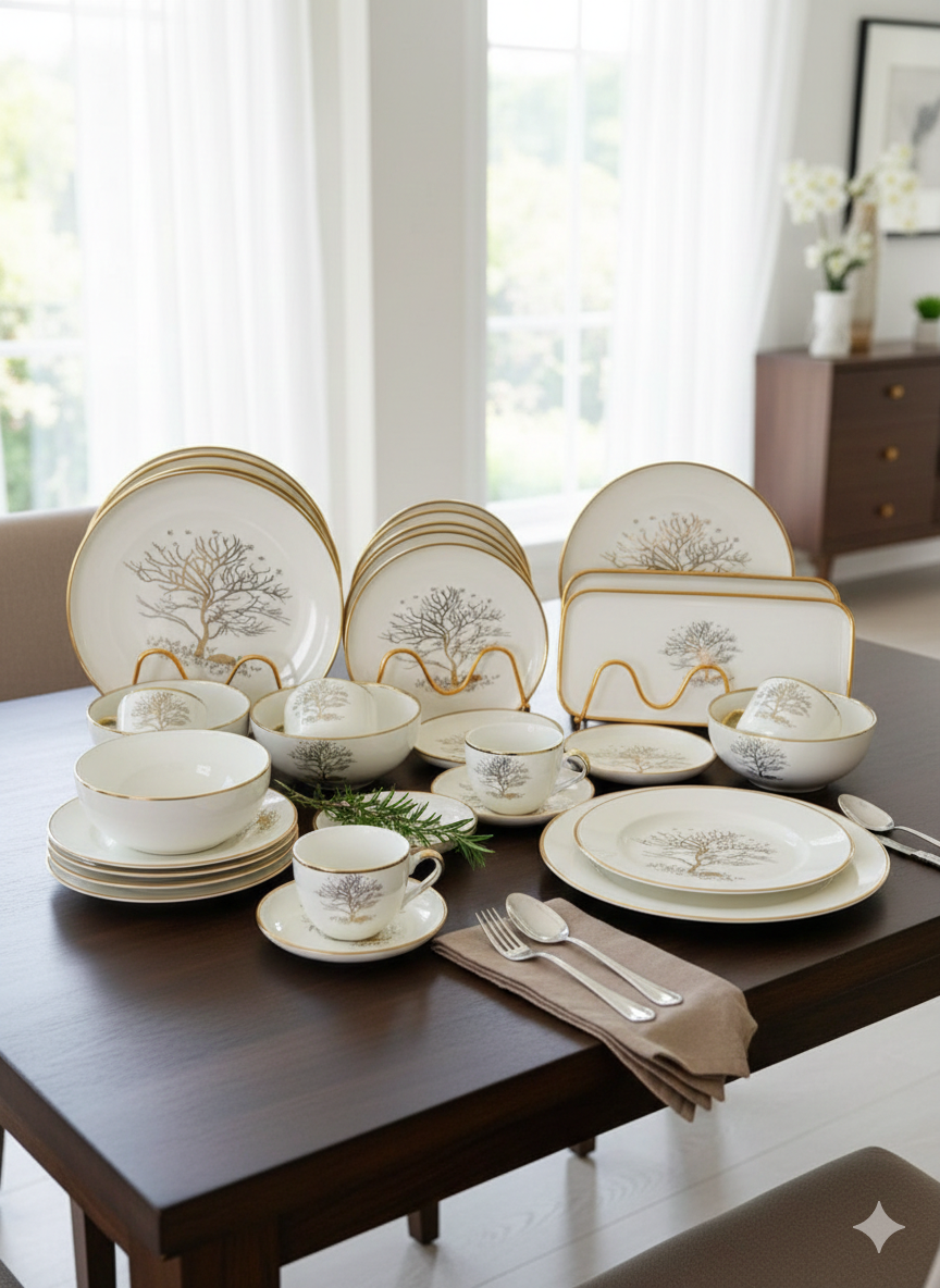 32-Piece Elegant Porcelain Dinner Set
