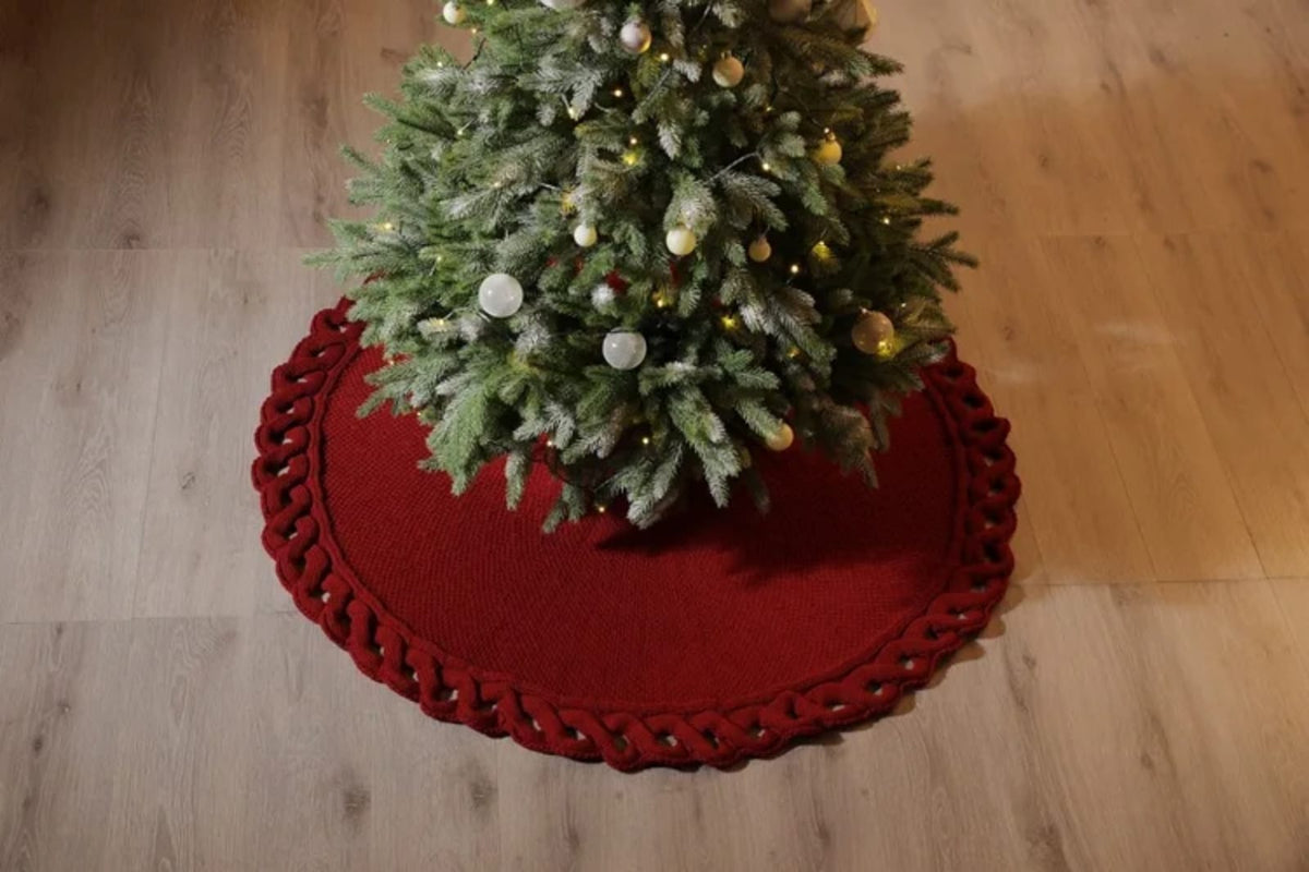 122cm Knitted Christmas Tree Skirt