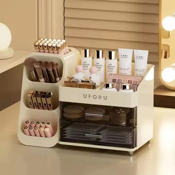 Makeup Storage Box, Multi-Grid Cosmetic Organizer