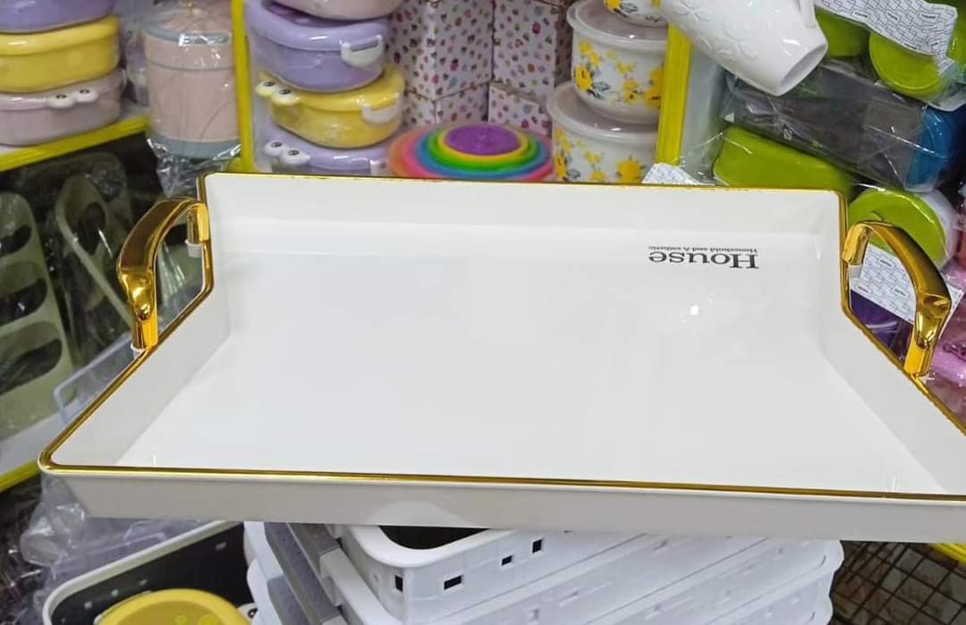 Gold rimmed Nordic tray