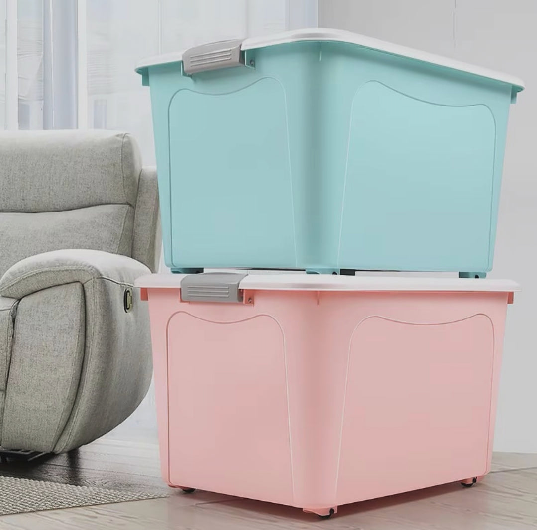 Plastic Storage Box with Wheels 260L