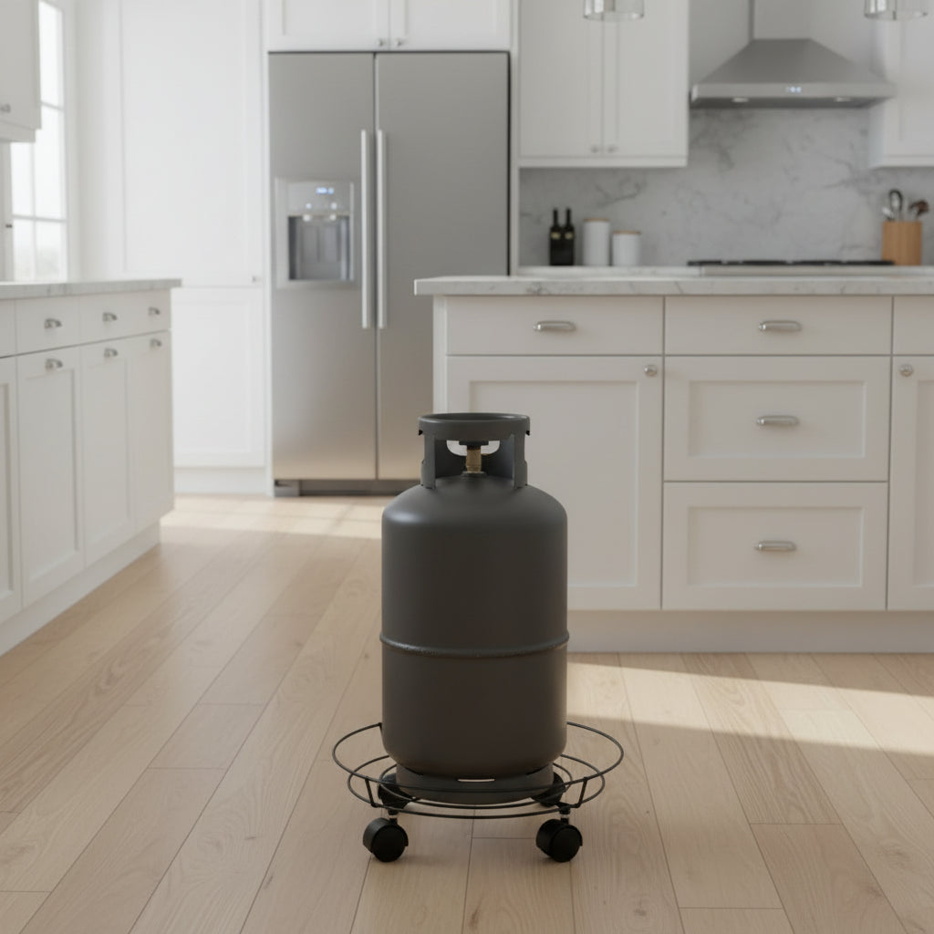 Gas Cylinder Trolley, Heavy Duty Metallic with Wheels