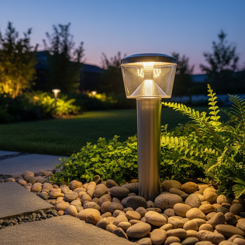 Anodized Aluminium LED Bollard Light LL 202P-0430-SS-WW