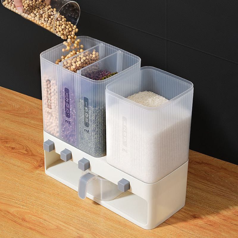 4-Compartment Cereal and Grain Dispenser – 10L