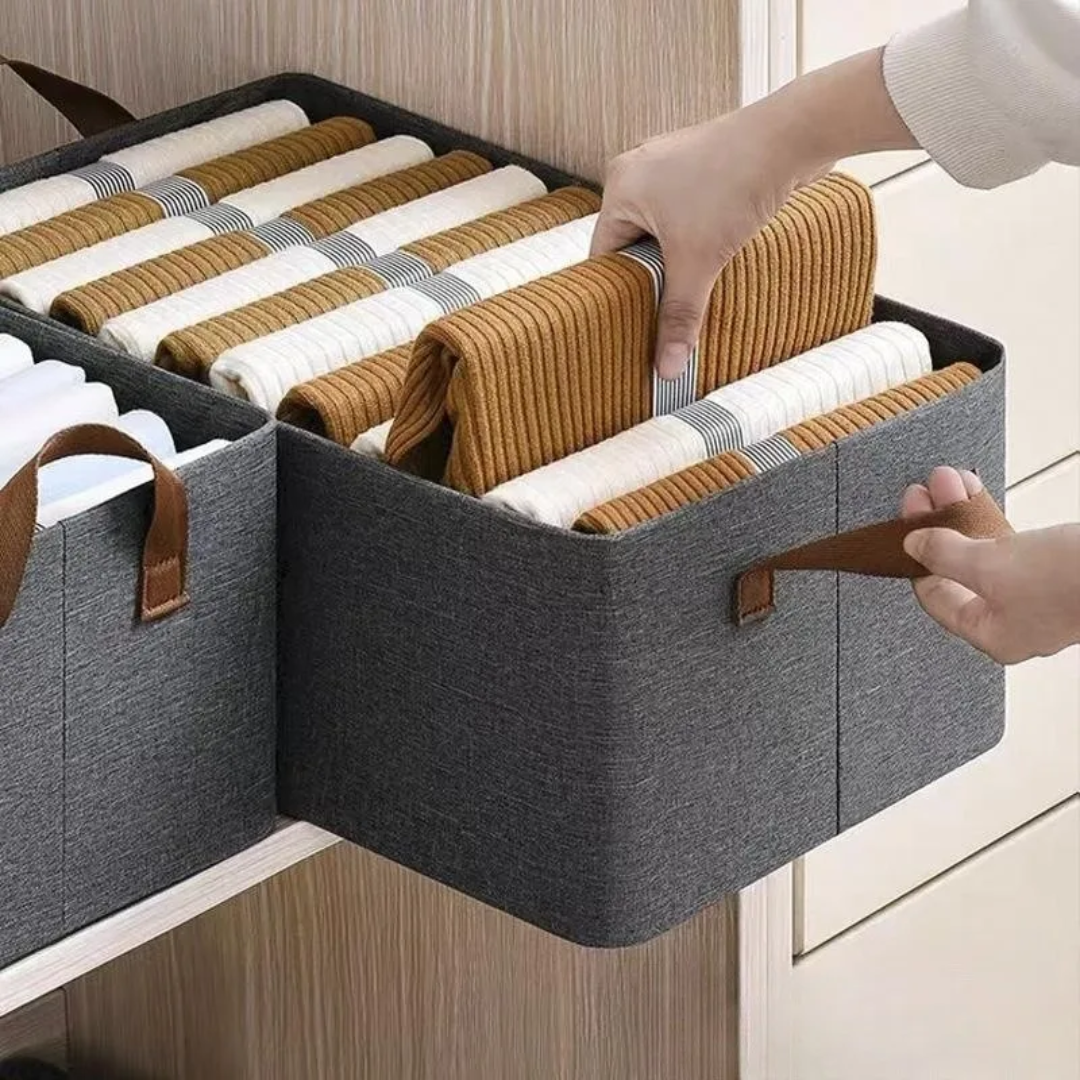 Foldable Multipurpose Hard Fabric Clothes & Closet Organizer