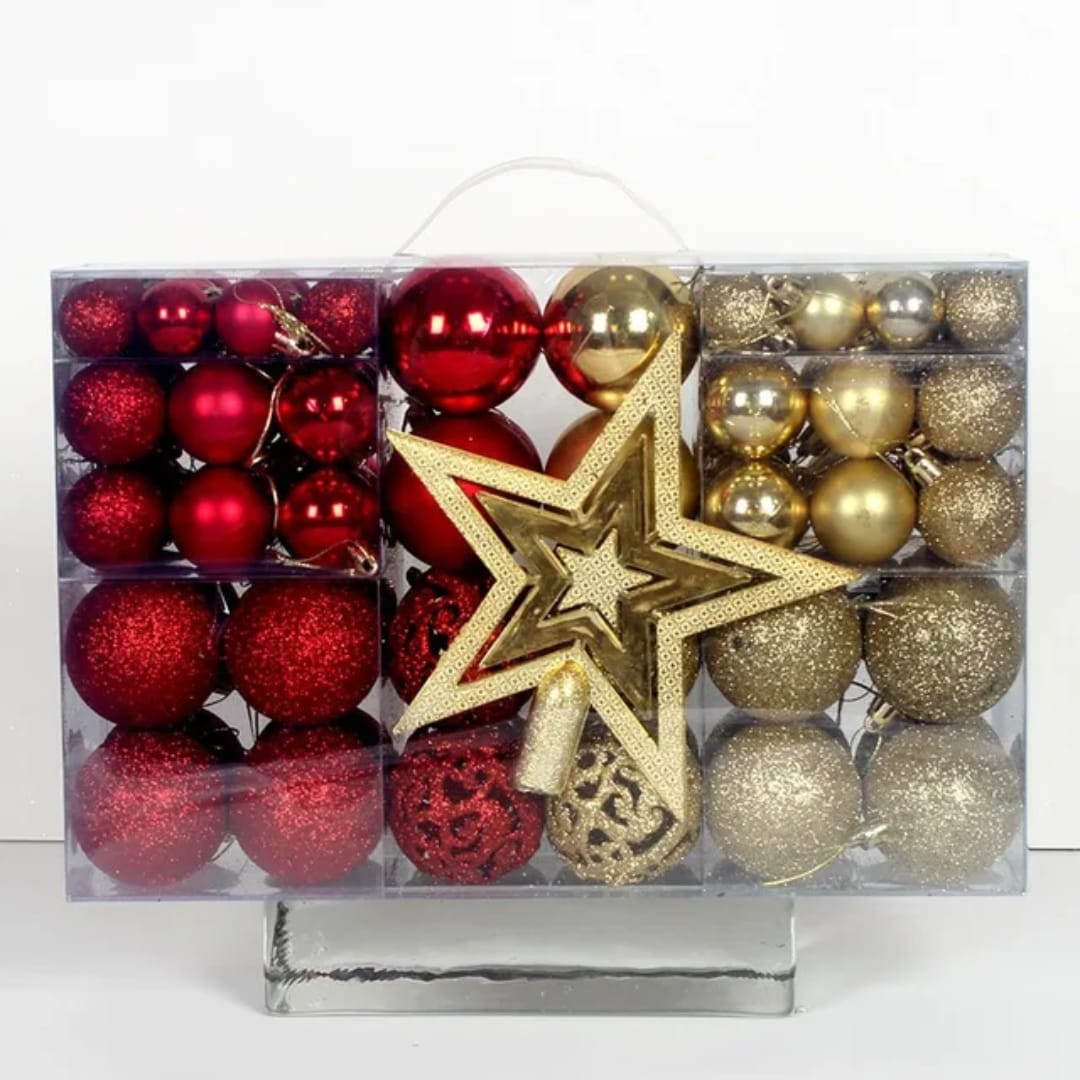 101 Piece Christmas Ball Ornaments Set for