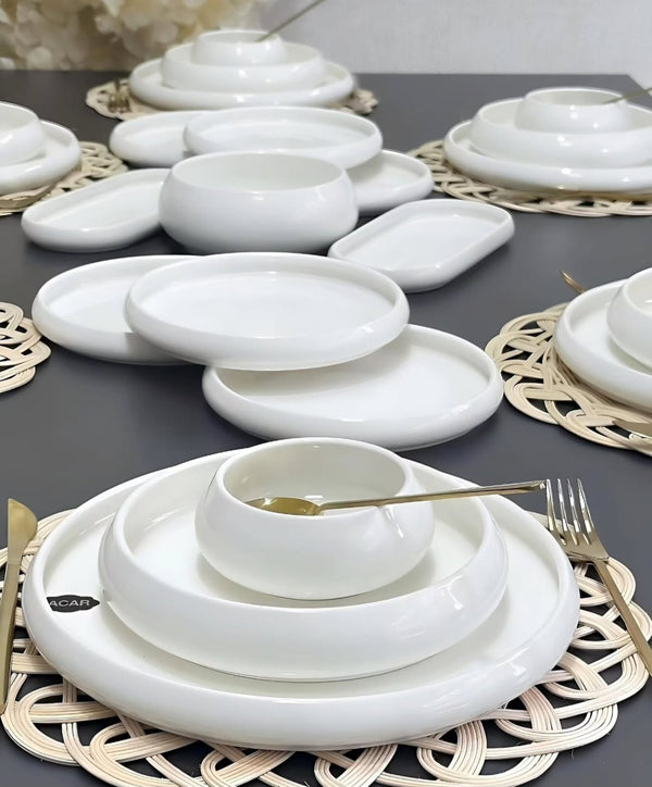 Gemelli Colllection 24pcs dinner set complete dining collection plates bowls elegant tableware set kitchen dining essentials
