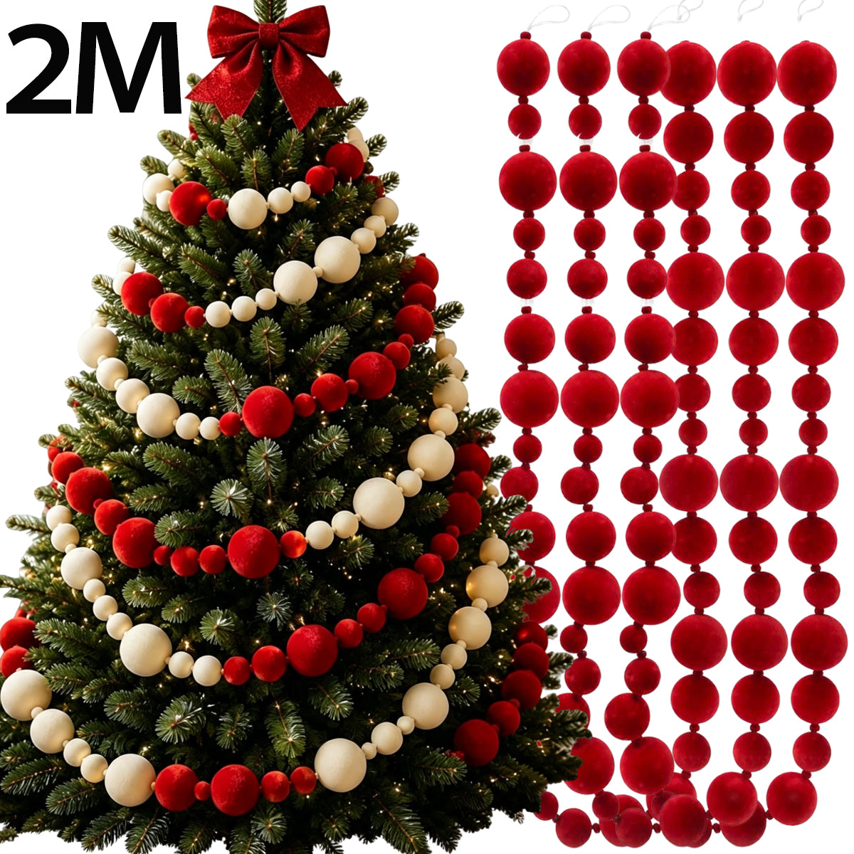 Felt Ball Christmas Garland Decoration