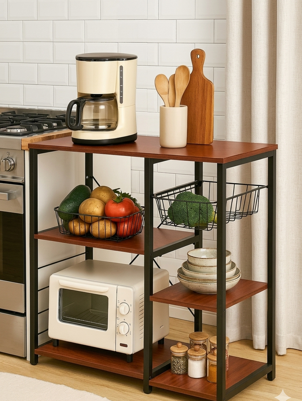 Gemelli Colllection kitchen office cabinet modern multipurpose storage cabinet wood and metal shelving unit organiser for kitchen office study room storage furniture 74x34x84cm