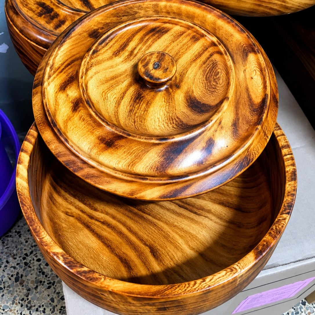 Wooden Chapati Serving Bowl