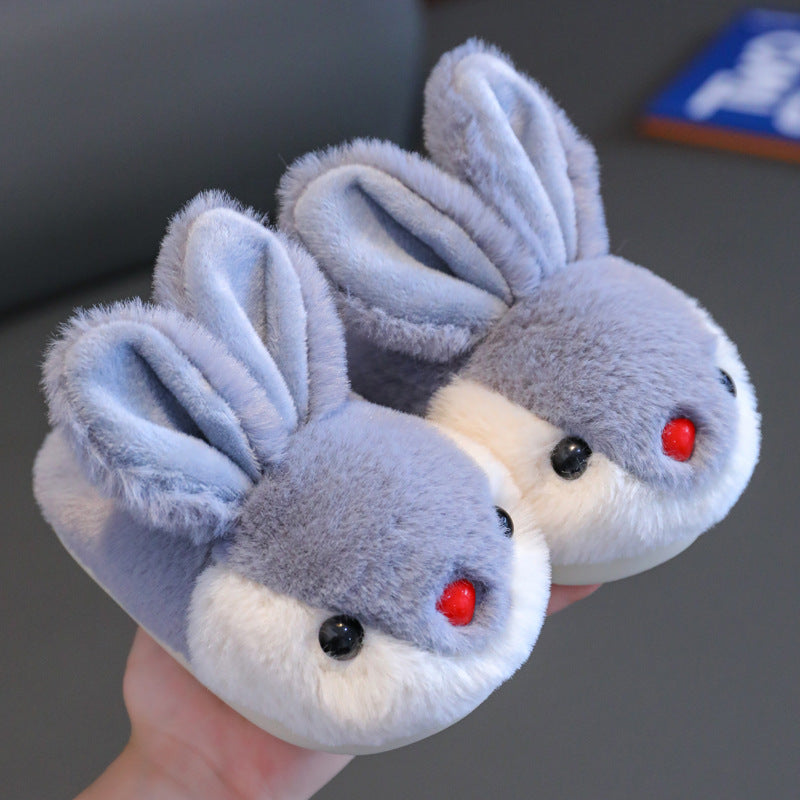 Bunny Ears Plush Kids Indoor Shoes