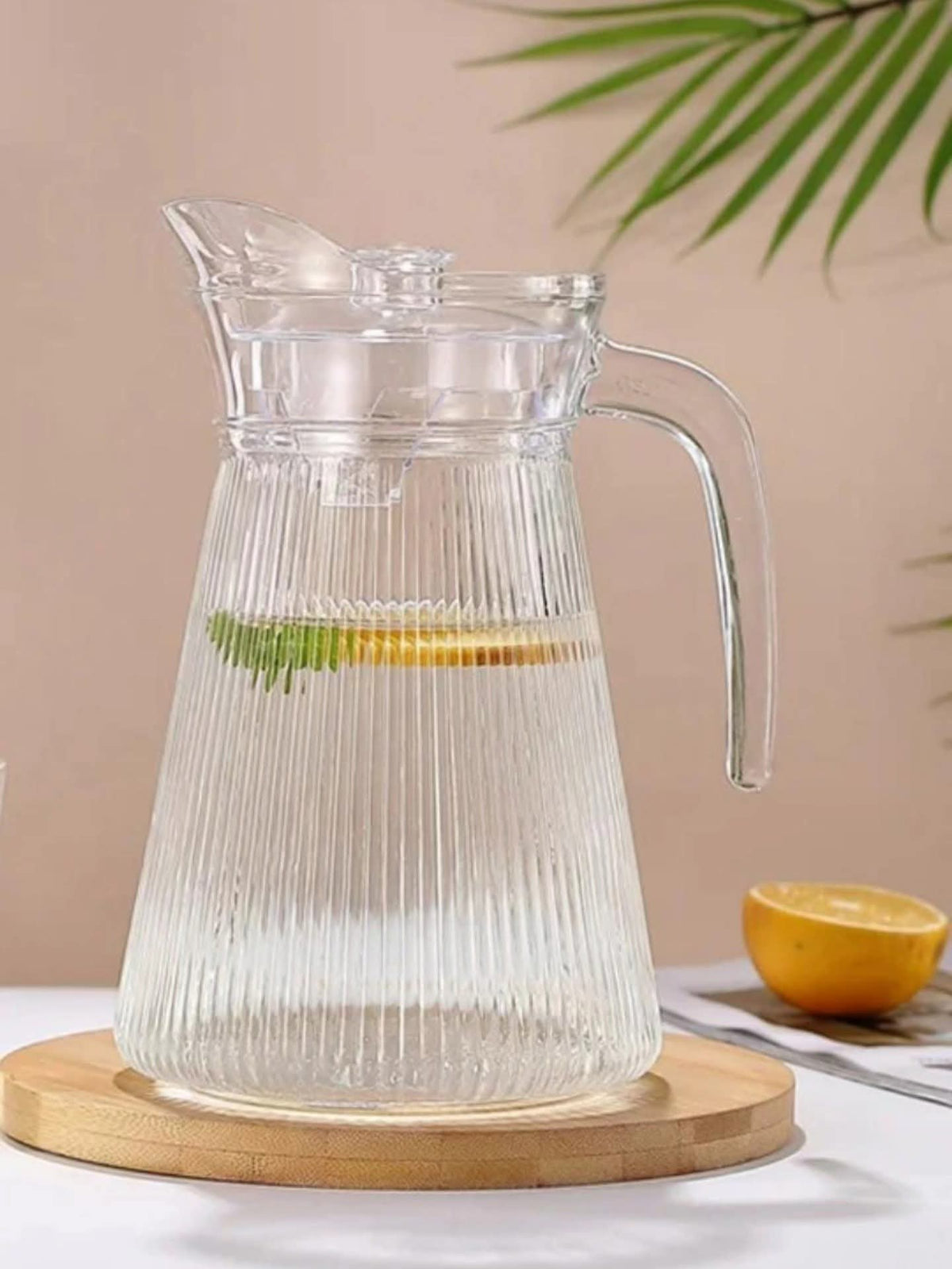 Ribbed Glass Jug