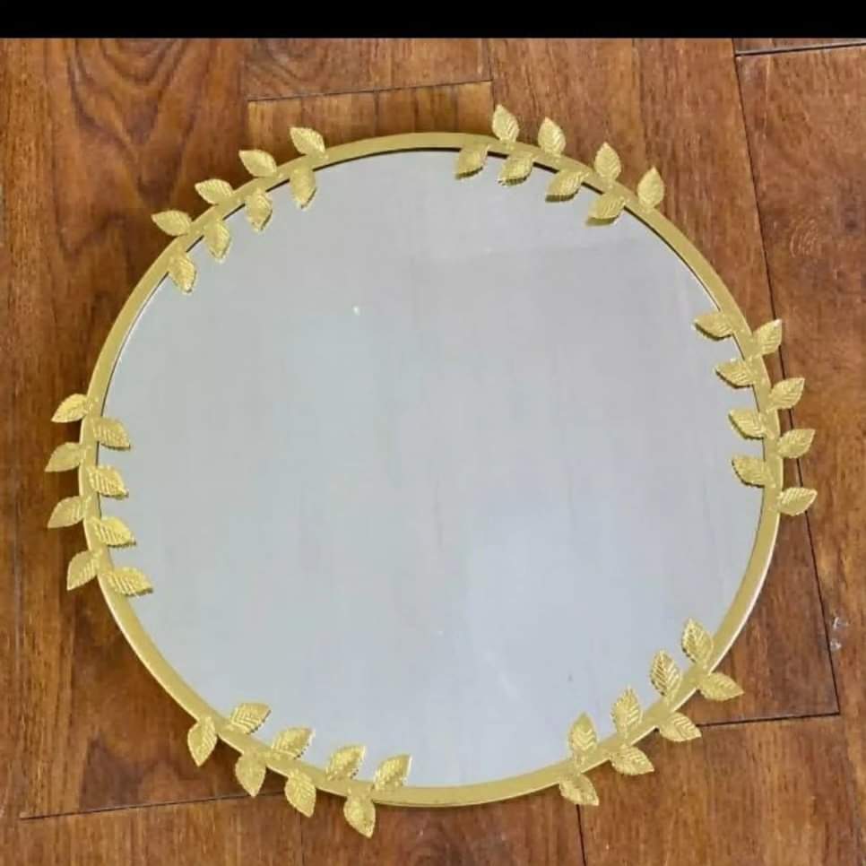 42cm Gold Round mirror