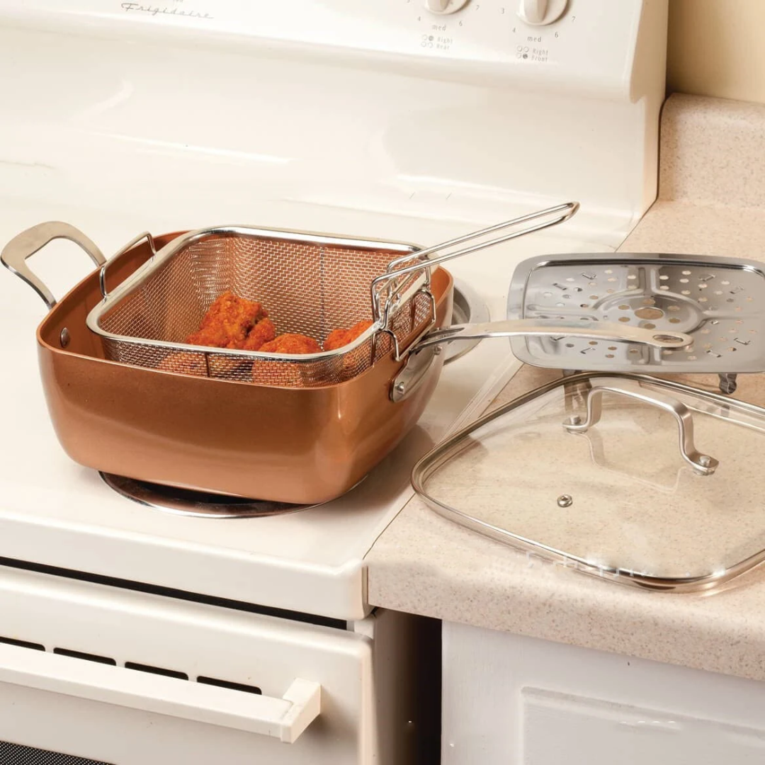 Long Handle Copper Pan