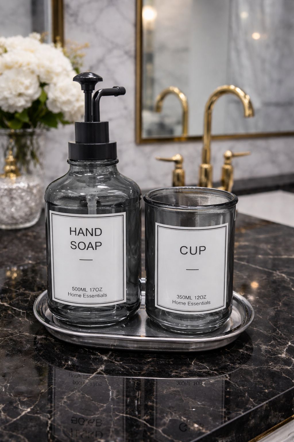 3pc  Glass Hand toSoap Dispenser