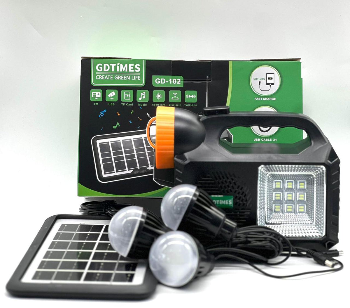 Solar Lighting System With Radio/BT Speaker