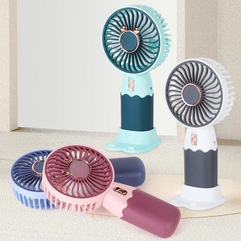 Rechargeable Portable Handheld Fan – Quiet, Strong Wind, USB Rechargeable in Green, White, Pink 