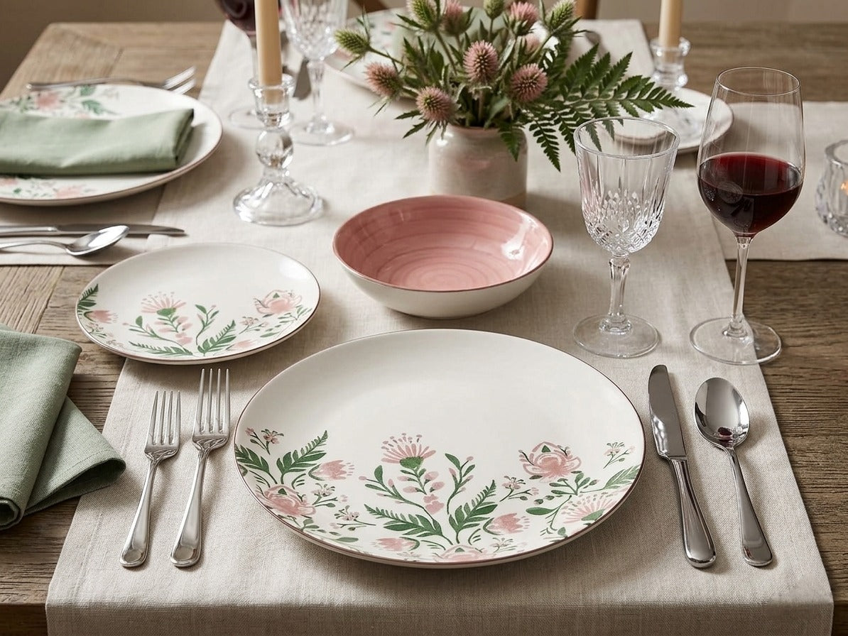 18-Piece Floral Dinner Set