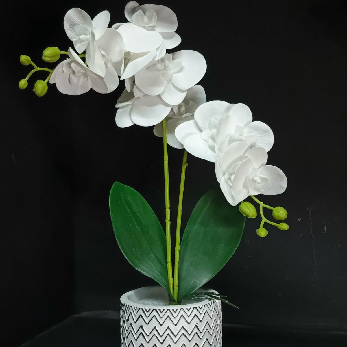 Artificial Orchid Flower with Ceramic Vase