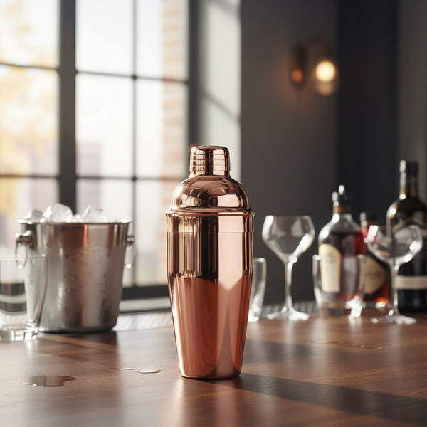 Rose Gold Cocktail Shaker – Stainless Steel, 550ml & 775ml
