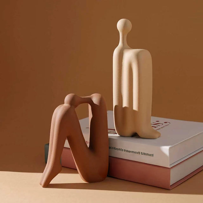 Small and large abstract figure ceramic bookends set, available in Nairobi, Kenya