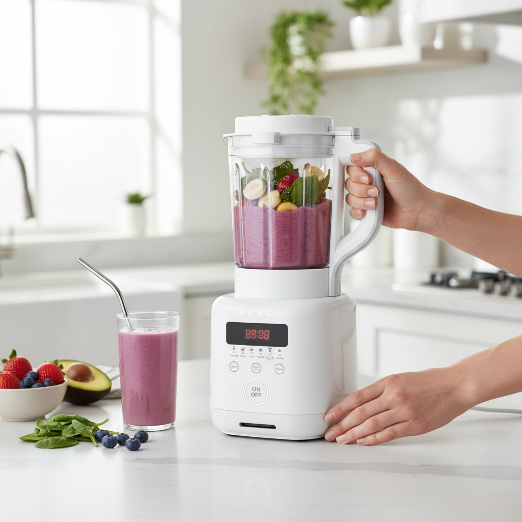 AENO TB2 blender and soup maker with glass jug and LED display