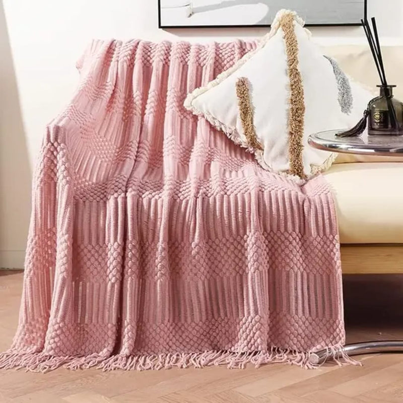 Throw blanket, 130 × 220cm, pink, available in Nairobi, Kenya