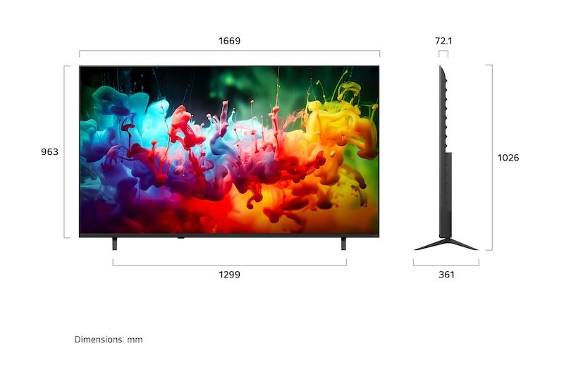 75-Inch LG QNED Mini LED 4K AI Smart TV 75QNED72B6