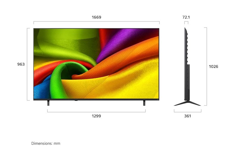 75-Inch LG NanoCell 4K AI Smart TV 75NU840B6LA