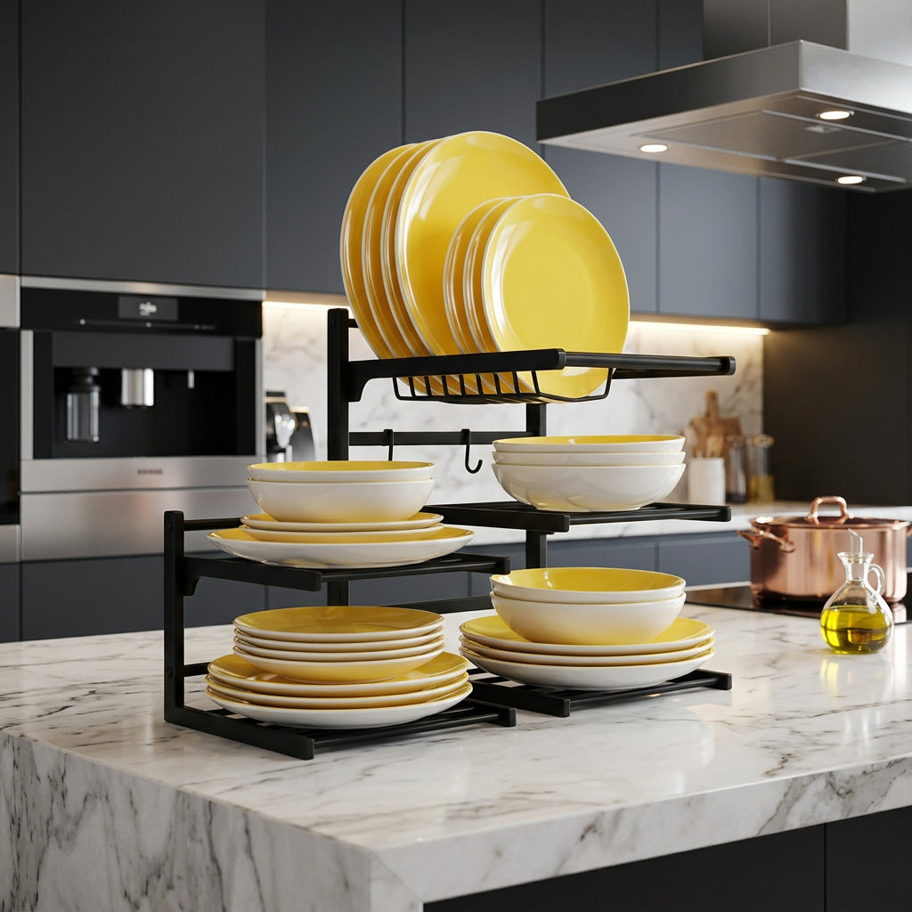 Yellow and white ceramic 24 Piece Dinner Set with 6 Mugs, 6 Side Plates, 6 Dinner Bowls and 6 Dinner Plates, available in Nairobi, Kenya