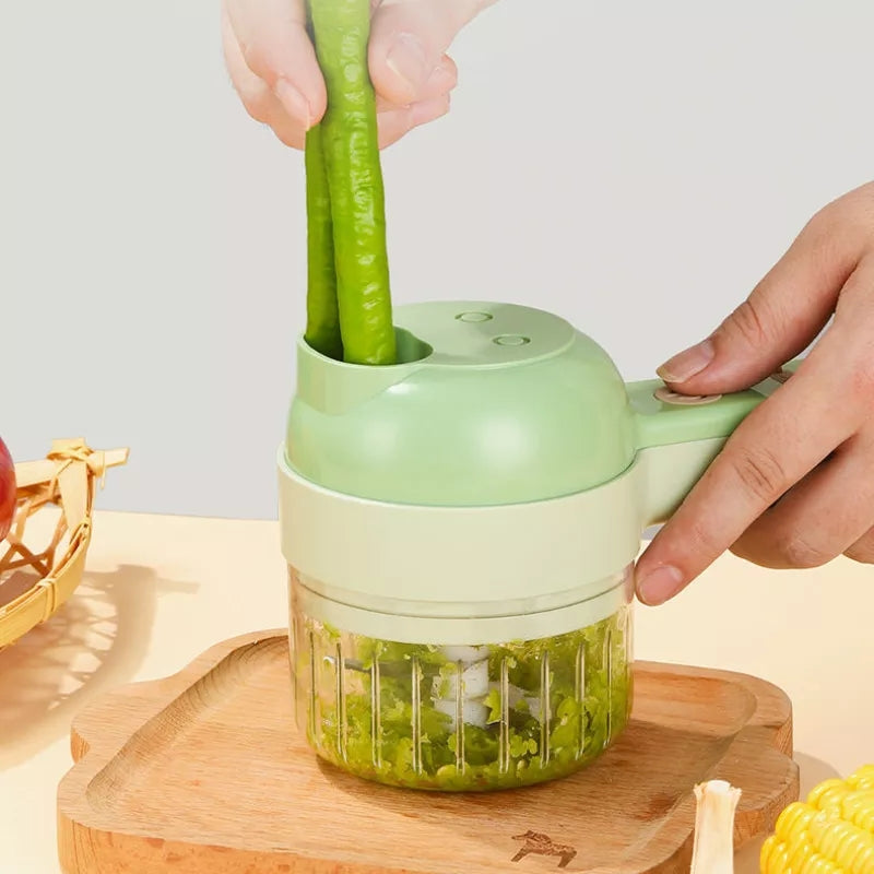 4 in 1 Portable Electric Vegetable Cutter Set
