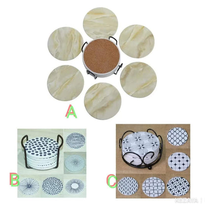 6pcs Coasters with Holder