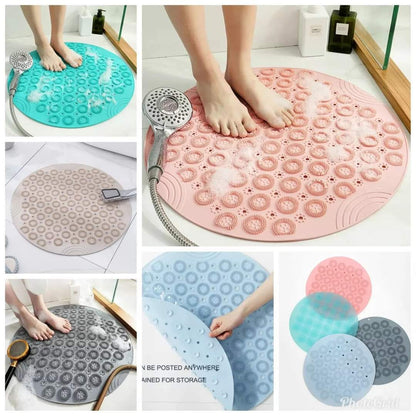 Round bathroom mats