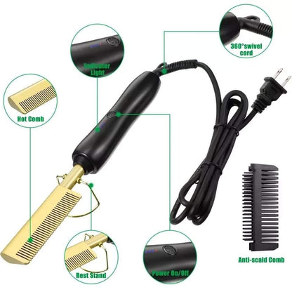Electric Hot Comb & Curling tool