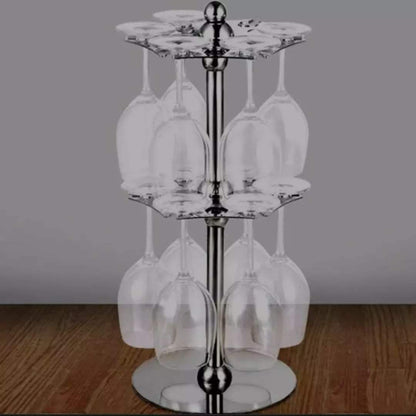 2 level rotating Wine rack