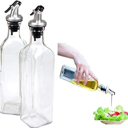 2pcs Oil/Vinegar Glass Dispenser