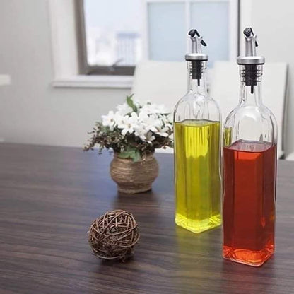 2pcs Oil/Vinegar Glass Dispenser