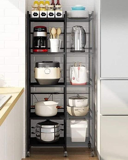 5 tier Adjustable metallic kitchen rack