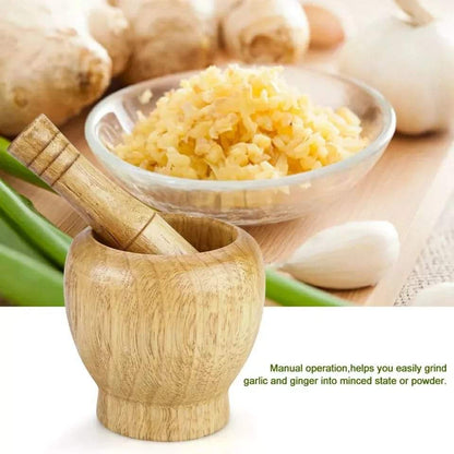 Wooden motor and pestle