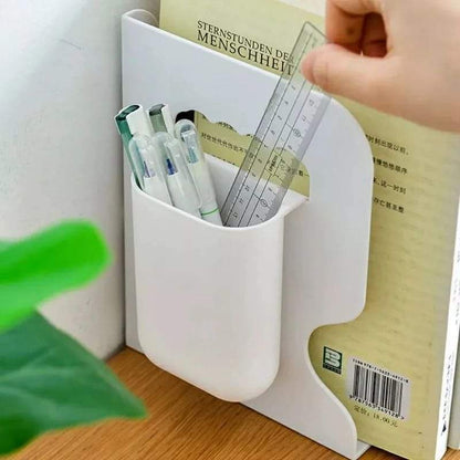 Retractable book organizing shelf