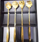 4pcs Long golden honey/tea spoons